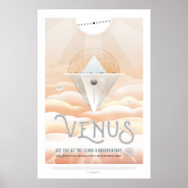 Futuristiska Space Poster - Venusisk observationsg