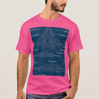 "Futuristiska Spacecraft Blueprint Art" T Shirt