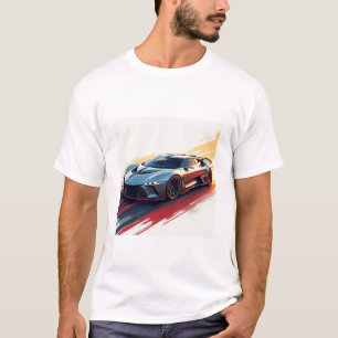 Futuristiska sportbil - liten AI-genererad design T Shirt