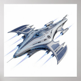 Futuristiska Starship Poster