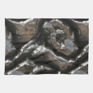 Futuristiska Stone Mönster 2 Kitchen Towel Kökshandduk