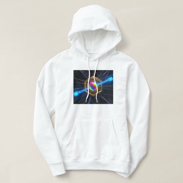 futuristiska t-shirt geometric art sci-fi mode hoodie (Design framsida)
