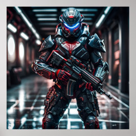 Futuristiska Trooper Poster