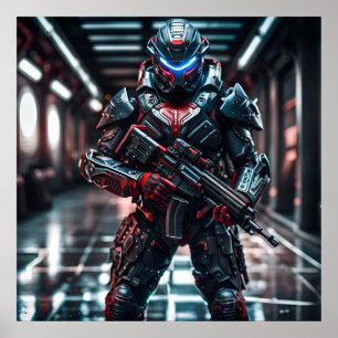 Futuristiska Trooper Poster