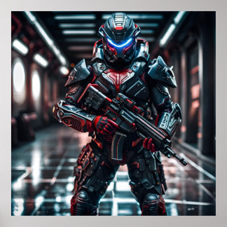 Futuristiska Trooper Poster