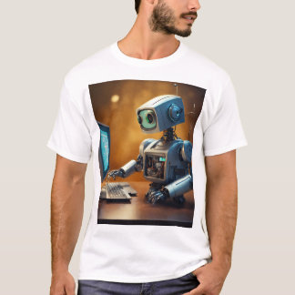 Futuristiska Vibrationer • Robotdesign • Tekniki T Shirt