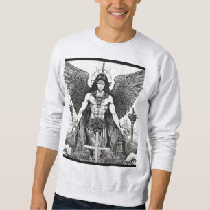 "Futuristiska Vinge Tattoo Art Tee" Lång Ärmad Tröja