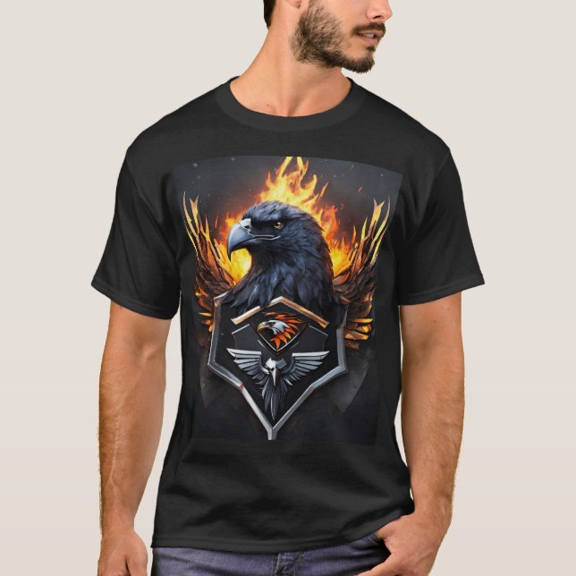 Futuristiska Warrior Eagle T-S T Shirt (Framsida)