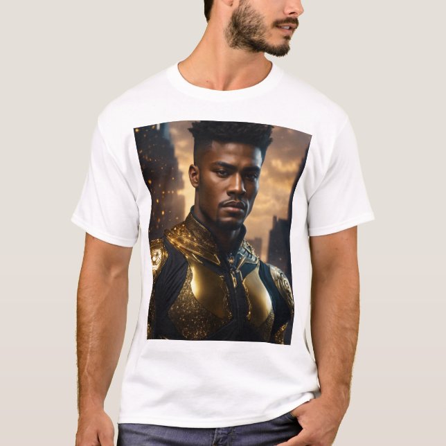 "Futuristiska Warrior Spiral T-Shirts - Bold & Dyn (Framsida)