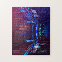 FuturistiskaCyberpunkstaden fördärvar på