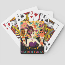 Futuristiskan Mardi Gras Cocktail Party Casinokort