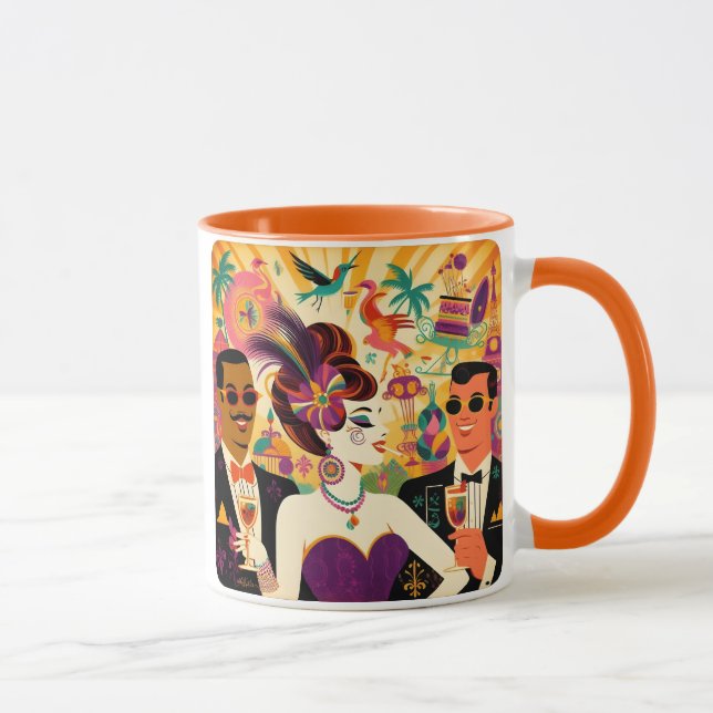 Futuristiskan Mardi Gras Cocktail Party Mugg (Höger)