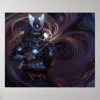 FUTURISTISKAN Samurai DJ Poster