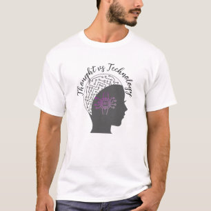 futuristiskan "Think vs Technology" T-Shirt