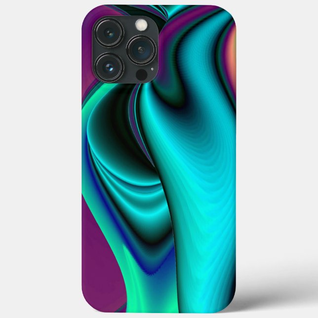 Futuristiskans Abstrakt 3D Metallisk regnbågsgrafi (Baksida)