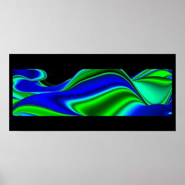 Futuristiskans Abstrakt 3D Regnbågskonst Poster (Framsidan)