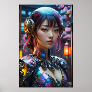 Futuristiskans animeringstecken poster