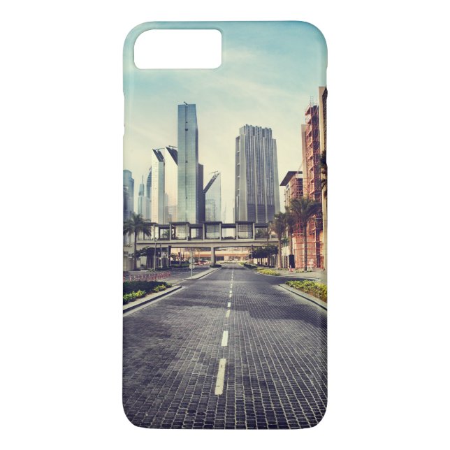Futuristiskans arkitektur. Modern stad Dubai. Case-Mate iPhone Skal (Baksida)