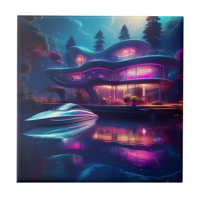 Futuristiskans hus i Sjö Kakelplatta (Framsidan)