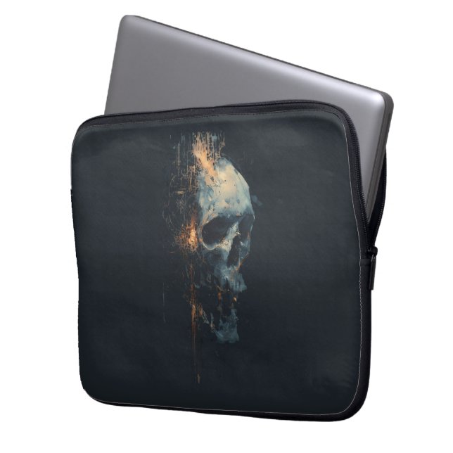 Futuristiskt kretskort skalle bärbar datorskydd laptop fodral (Framsidan Vänster)