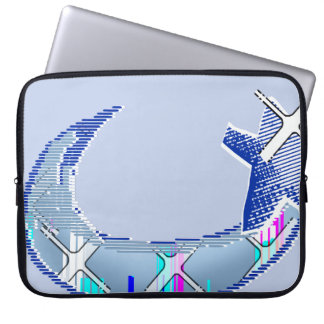 Futuristiskt Pixel Mönster Abstrakt Bärbar Dator F Laptop Fodral