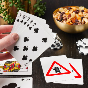 Futuristiskt varningsskylt för medicinsk robot casinokort