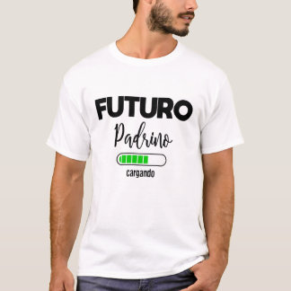 Futuro padrino cargando t shirt