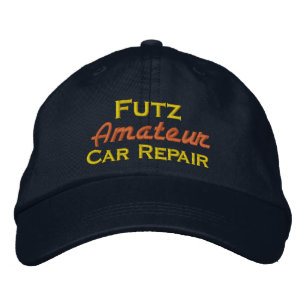 Futz Amateur Car Care Embroired Baseball Cap Broderad Keps