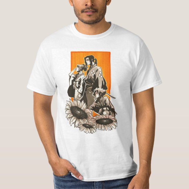 Fuu Jin och Mugen Samurai Champloo T Shirt (Framsida)