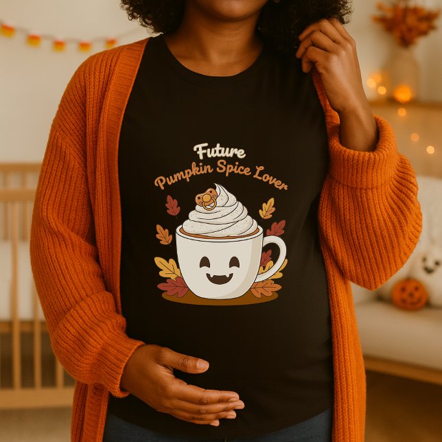 Fuuny Moderskap Halloween Mysigt Fall Gravid T Shirt (Skapare uppladdad)