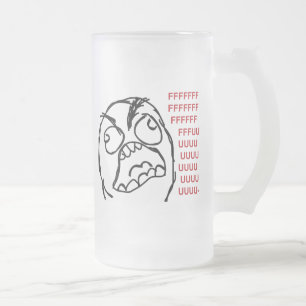 Fuuuu för ursinnegrabbfuuu frostat ölglas