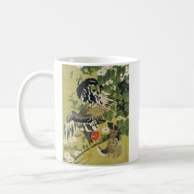 Fuyo Soukeizu Painting av Ito Jakuchu Kaffemugg (Vänster)