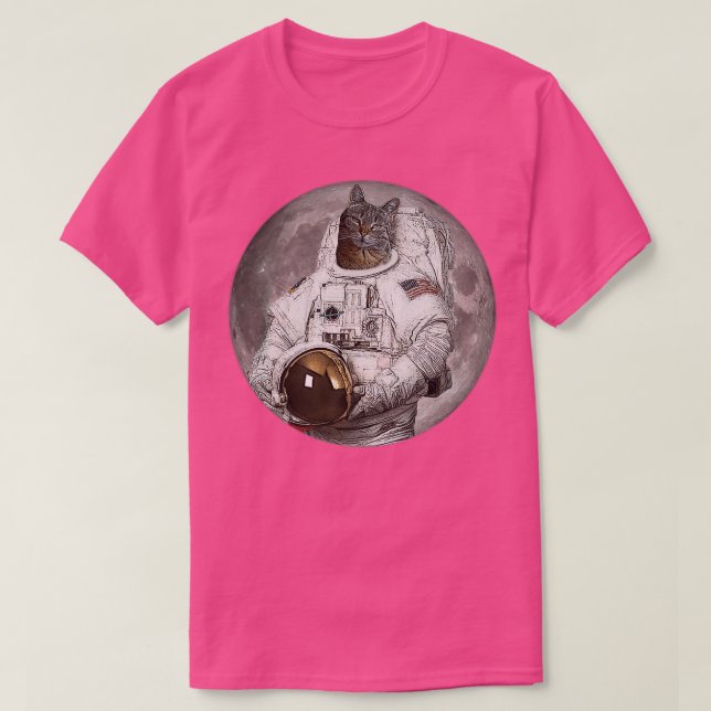 Fuzz Aldrin-katter i rymdbaserade konsomisk design T Shirt (Design framsida)
