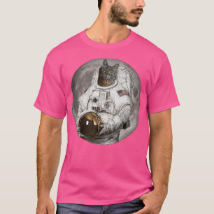 Fuzz Aldrin-katter i rymdbaserade konsomisk design T Shirt