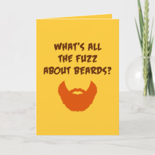 Fuzz om skägg (födelsedagen) kort
