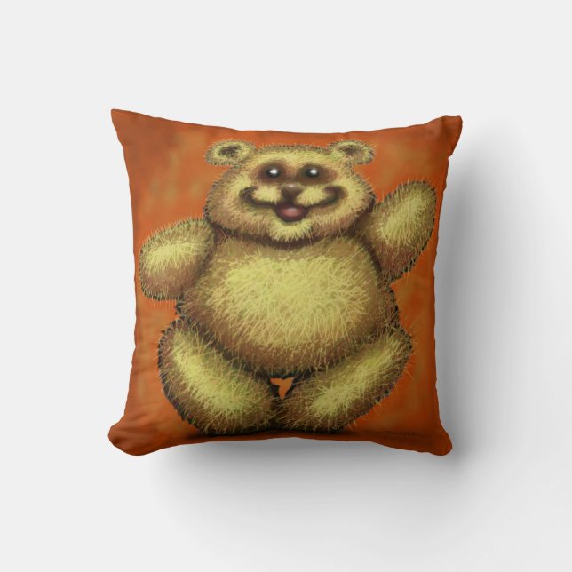 Fuzzy Bear Dekorativ kudde (Framsida)