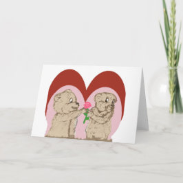Fuzzy Bears Valentine Card Helgkort