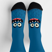 Fuzzy Blue Monster - Funny Tecknade figurer