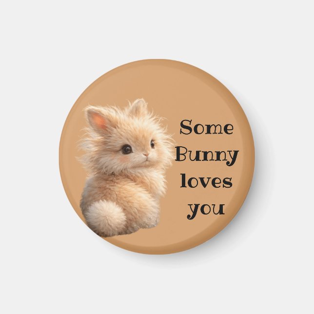 Fuzzy bunny: Some Bunny Loves You Magnet (Framsidan)