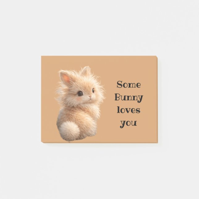 Fuzzy bunny: Some Bunny Loves You Post-it Block (Framsida)
