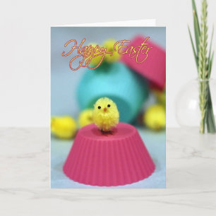 Fuzzy Chick för Påsk-kort Helgkort
