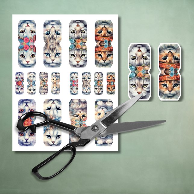 Fuzzy cut cat 1 till 8 fussy cut tabbar (Skapare uppladdad)