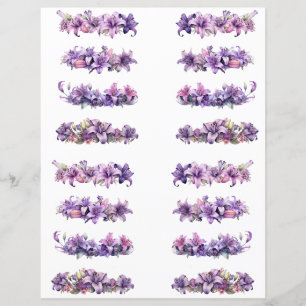 Fuzzy cut Lilies Gräns Lila