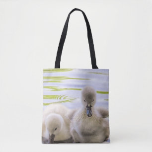 Fuzzy cygnets - tote tygkasse