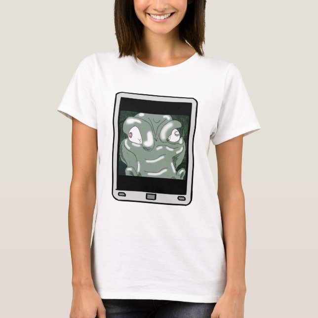 Fuzzy Express® Alligator Selfie Woman T Shirt (Framsida)