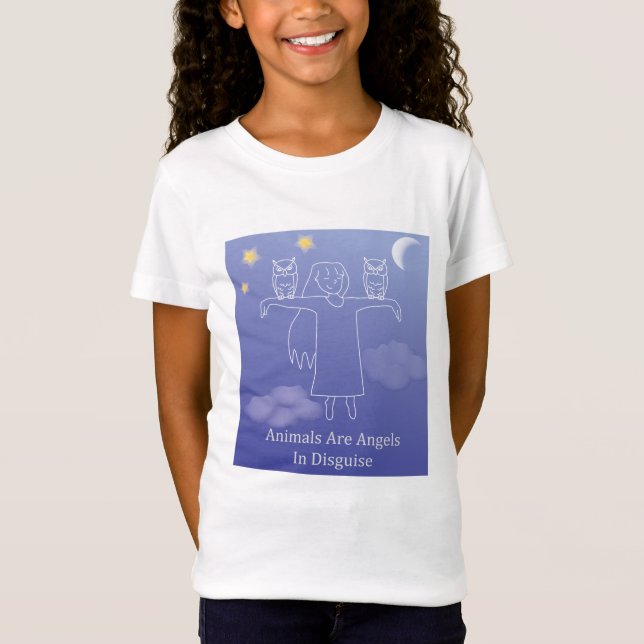 Fuzzy Express® Angel Uggla Kid T Shirt (Framsida)