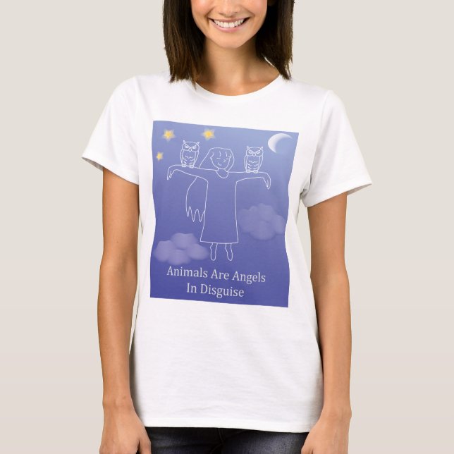 Fuzzy Express® Angel Uggla T Shirt (Framsida)