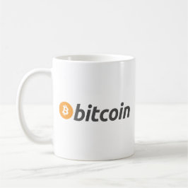 Fuzzy Express® Bitcoin Original Logotyp Horizon Kaffemugg