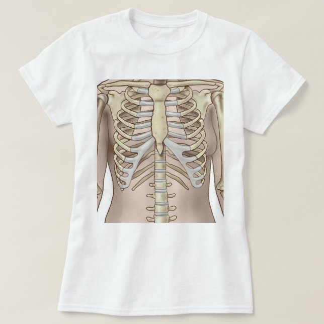 Fuzzy Express® Female Skeleton Anatomy T Shirt (Design framsida)