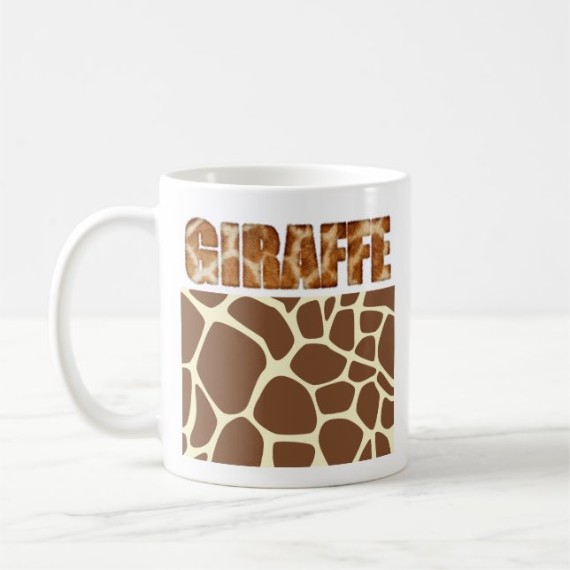 Fuzzy Express® Giraffe Animal Print Kaffemugg (Vänster)